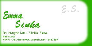 emma sinka business card